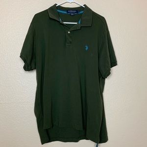 Polo | Luxury Feel Army Green Polo Collard Shirt